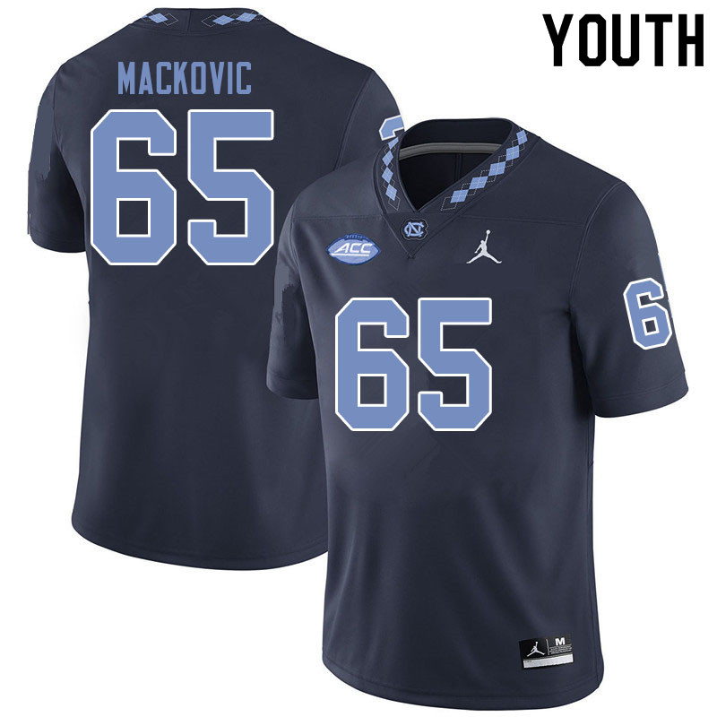 Jordan Brand Youth #65 Nick Mackovic North Carolina Tar Heels College Football Jerseys Sale-Black